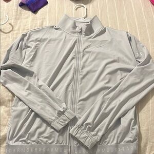 Under Armour Light Gray Full Zip Dri Fit